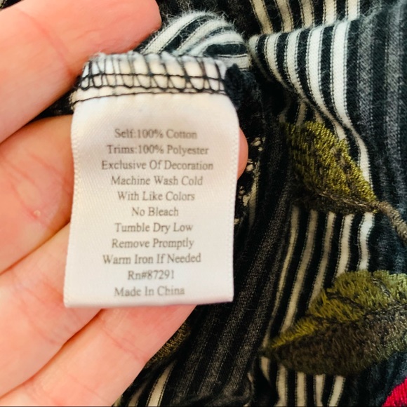 Johnny Was V neck Long Sleeve Tunic Dress SM - Picture 6 of 6